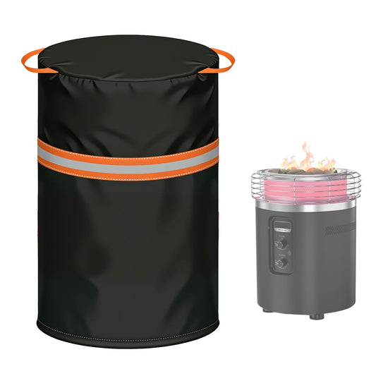 Fire Pit Cover for Ninja Fireside 360 Outdoor Heater，Patio Fire Pit Cover with Drawstring Hem，600d Heavy Duty Waterproof,Outdoor Cover Dust and Rain Protection Black 24" D X 27" H