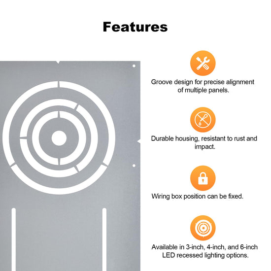 New Construction Mounting Plate 3-4-6" Round Wafer Rough in Plate 6Pcs
