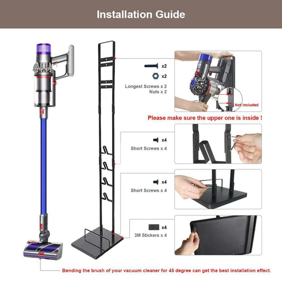 Item stand — Stable metal storage bracket for Dyson cordless vacuum cleaners and accessories