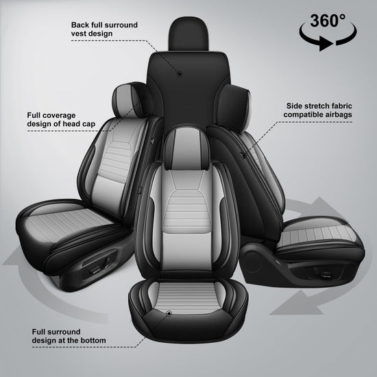 Vehicle seat cover — AOMSAZTO leather fit for Dodge Charger 2006-2026 full set