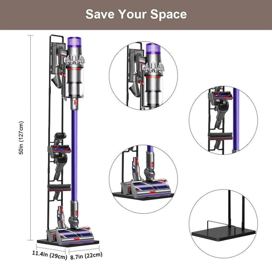 Item stand — Stable metal storage bracket for Dyson cordless vacuum cleaners and accessories