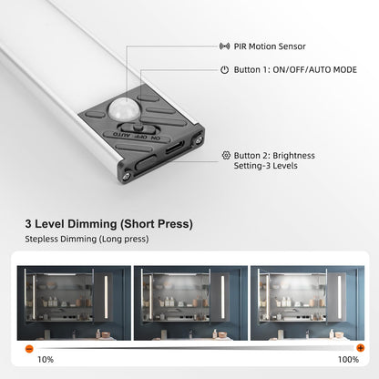 Olalits under cabinet light — motion sensor and rechargeable battery operated