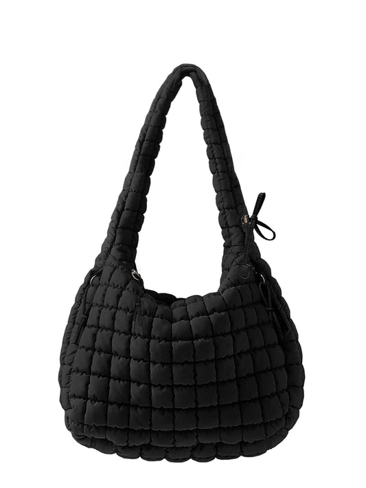ASWACA puffer handbag — quilted nylon crossbody design with large capacity