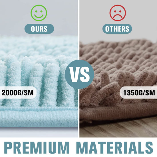 Sonoro Kate rug — Soft shaggy non-slip bath mat for water absorption and comfort
