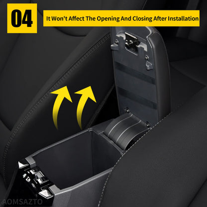 AOMSAZTO armrest covers — black console cushion for Corolla 2014-2019