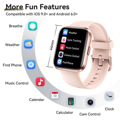 Wearable computer — Smart watch with Alexa, heart rate monitor and fitness tracker
