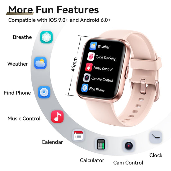 Wearable computer — Smart watch with Alexa, heart rate monitor and fitness tracker