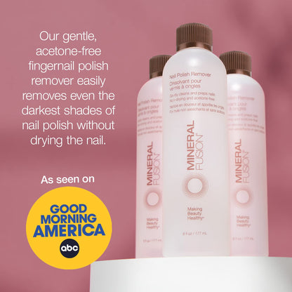 Mineral Fusion nail polish remover — acetone-free formula with natural solvents