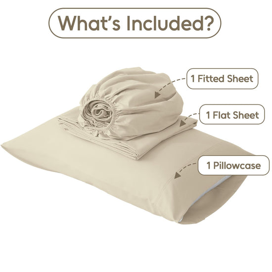 LONAVA bed linen set — hotel luxury wrinkle-free microfiber with deep pockets.