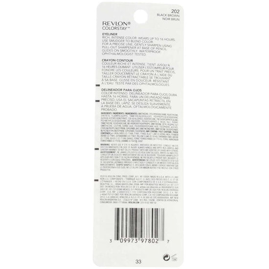Revlon ColorStay eyeliner — with SoftFlex in black brown, pack of 2, 0.01 ounce each