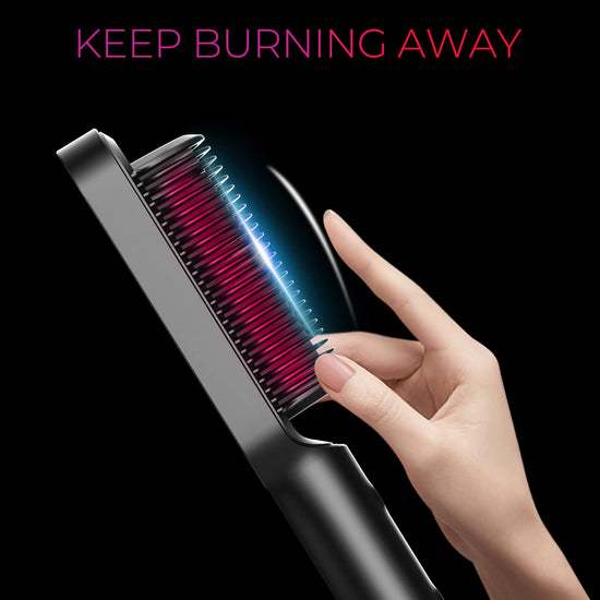 Hair straightener brush — Fast heating and dual voltage technology for women