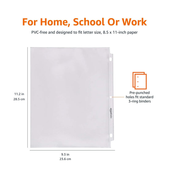Card document sleeves — Amazon Basics quality protection for your sheets.