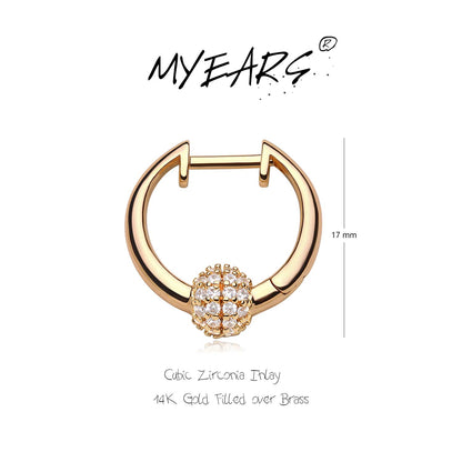 MYEARS earrings — Gold huggie hoop ear cuff in hypoallergenic design