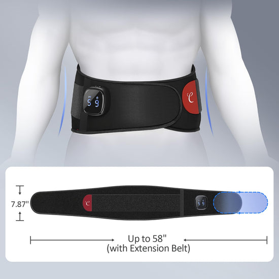 Comfytemp electric heating pad with heat and vibration for back pain relief