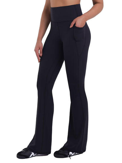 Sunzel pants — Women's high waisted mini flare leggings with pockets and tummy control