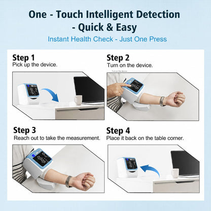 Automatic Electronic Blood Pressure Monitor, 22-40 CM Blood Pressure Cuff, 3 Users*199 Memories, Arm Blood Pressure Monitors for Home Use, Backlit Large LED Screen, BP Monitor (White Lake Blue)