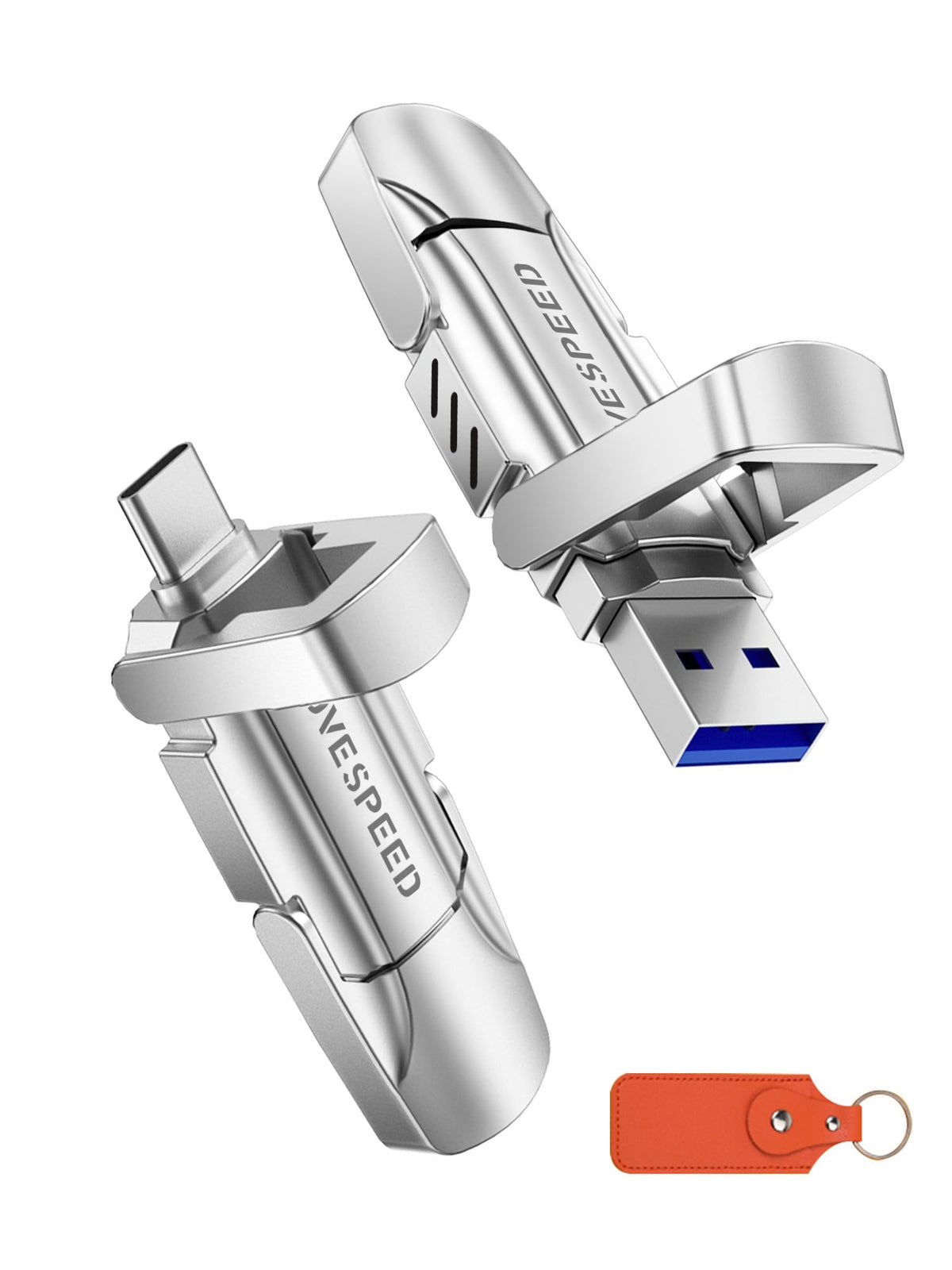 Flash drive — 1TB solid state with dual port compatibility for multiple devices