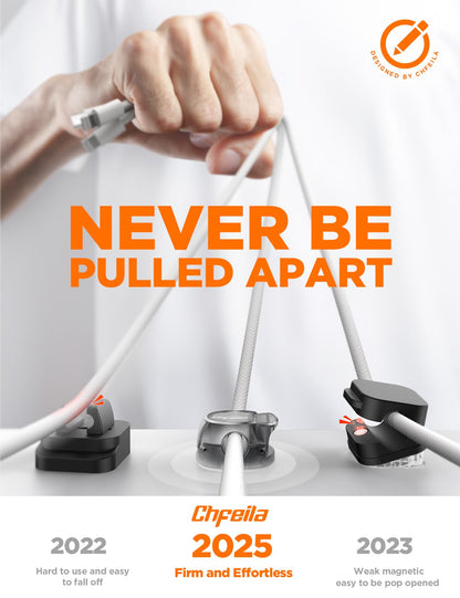 Chfeila cord management cover — Dual spring and clasp design for stability
