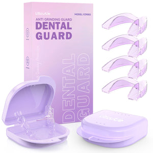 Litlcutie Anti Grinding Guard, Mouth Guard for Grinding Teeth at Night, Mouth Guards for Sleeping,Purple, 4 Pack/Small Size