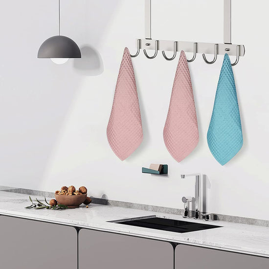 TOWEL — 100% cotton, waffle weave, absorbent, mixed colors, 13x13 inches set.