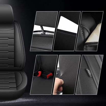 AOMSAZTO vehicle seat cover — Leather front seat covers for Toyota Prius V 2012-2017
