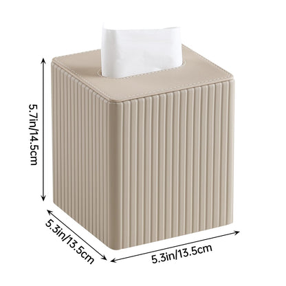 MEIBOOCH facial tissue holder — PU leather with magnetic closure