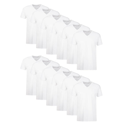 Hanes men's V-neck undershirts pack - moisture-wicking cotton tees for men