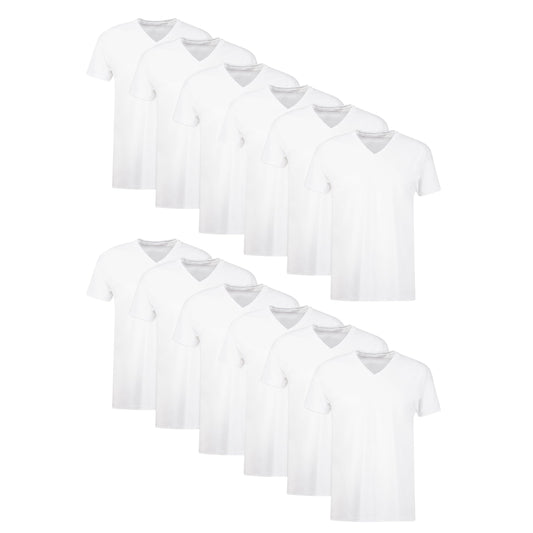 Hanes men's V-neck undershirts pack - moisture-wicking cotton tees for men
