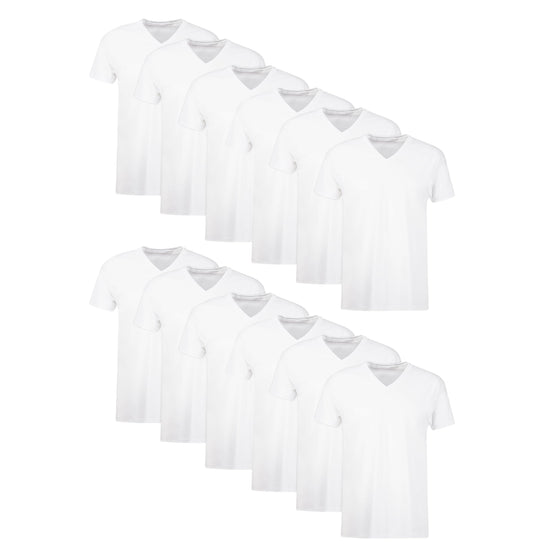 Hanes men's V-neck undershirts pack - moisture-wicking cotton tees for men