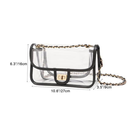LAM GALLERY clear handbag with chain for stadium and concert use
