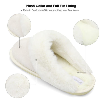 Besroad winter fuzzy slippers — plush faux fur slide shoes for womenBesroad winter fuzzy slippers — plush faux fur sandals for women
