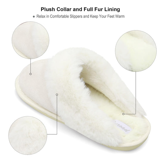 Besroad winter fuzzy slippers — plush faux fur slide shoes for womenBesroad winter fuzzy slippers — plush faux fur sandals for women