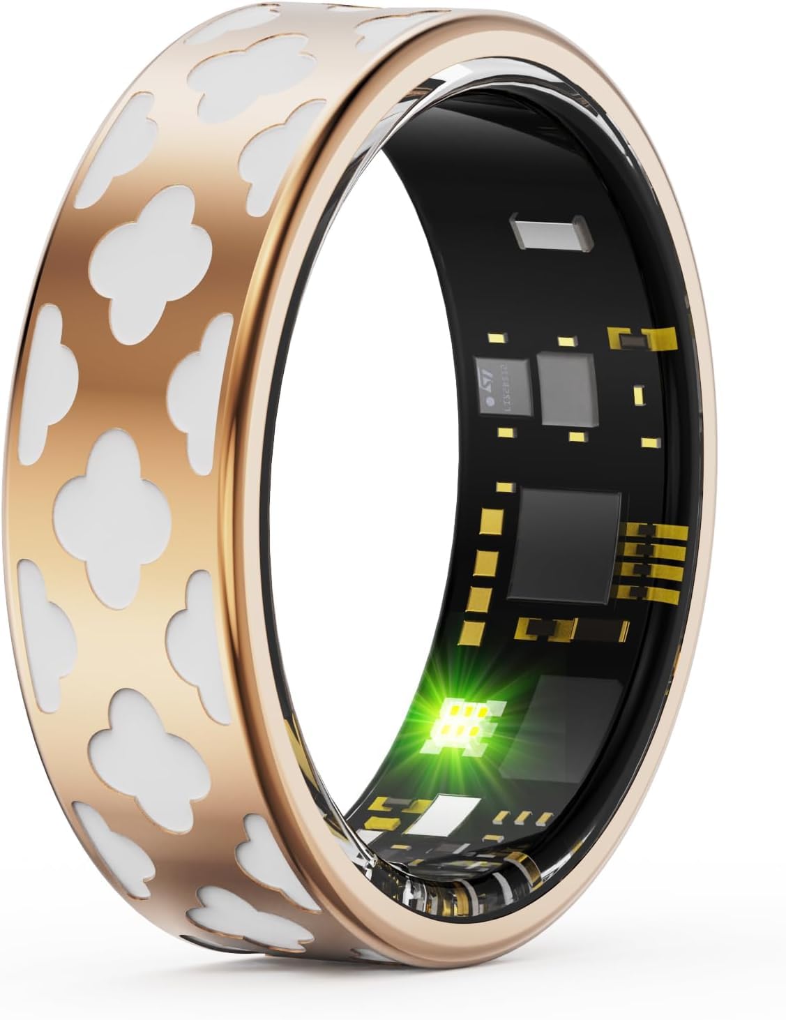 PJIVE Smart ring - Fitness tracker for women, size 12, gold color  R10.
