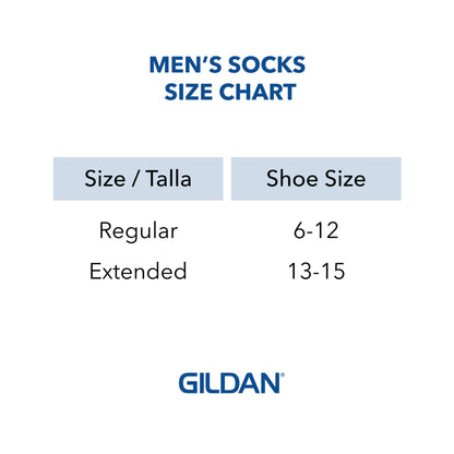 Gildan men's cotton crew socks - 10 pack