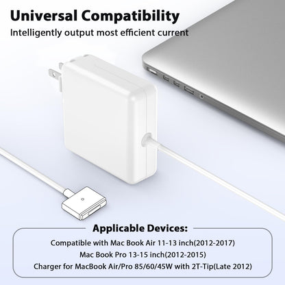 85W Charger for MacBook Pro, 85W Magnetic2 T-Tip Power Adapter Charger Replacement for Mac air 13 Inch Mac Pro 13/15/17 Inch(Between 2012-2017)