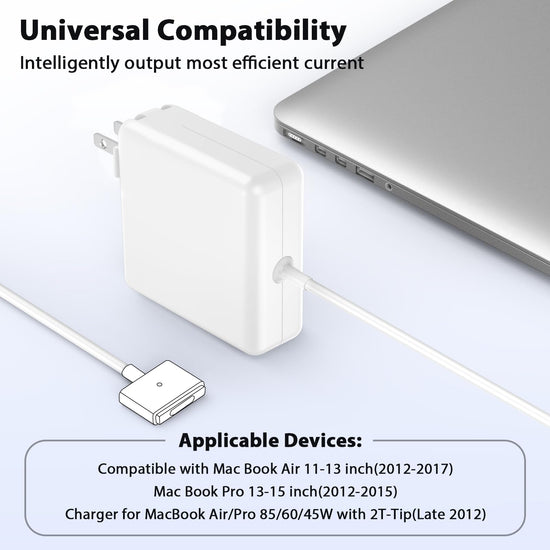 85W Charger for MacBook Pro, 85W Magnetic2 T-Tip Power Adapter Charger Replacement for Mac air 13 Inch Mac Pro 13/15/17 Inch(Between 2012-2017)