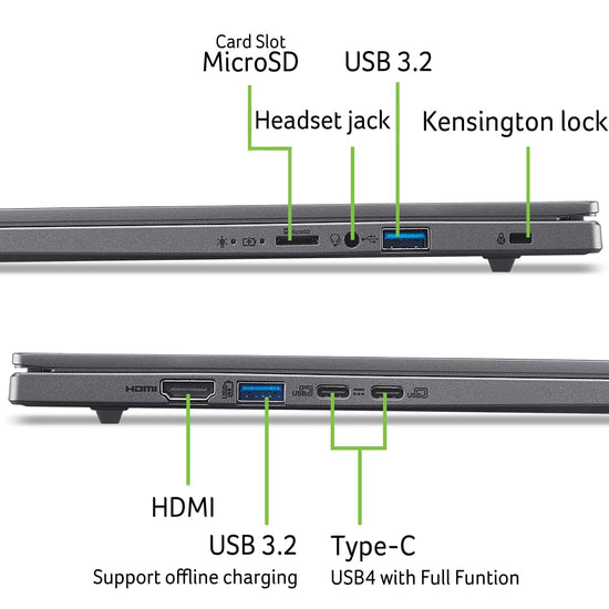 acer Aspire 16 AI Copilot+ notebook computer - 16 inch WUXGA multi-touch display