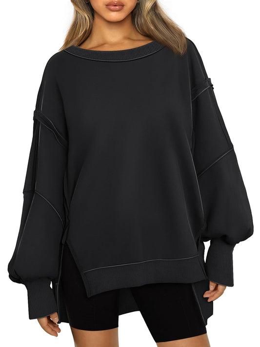 Sweatshirt — Trendy oversized design for women and teen girls in fall and winter