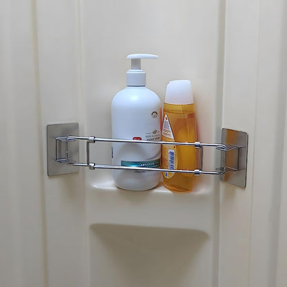 Shelf — Adjustable stainless steel rod for RV shower corner storage