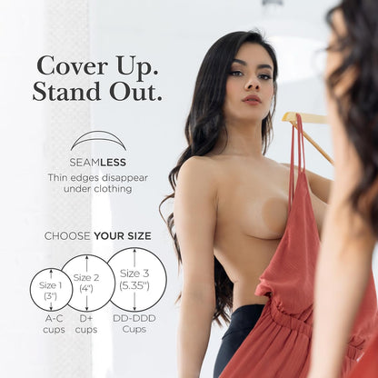 Nippies breast petals with travel case – reusable and skin-safe adhesive covers