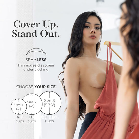 Nippies breast petals with travel case – reusable and skin-safe adhesive covers