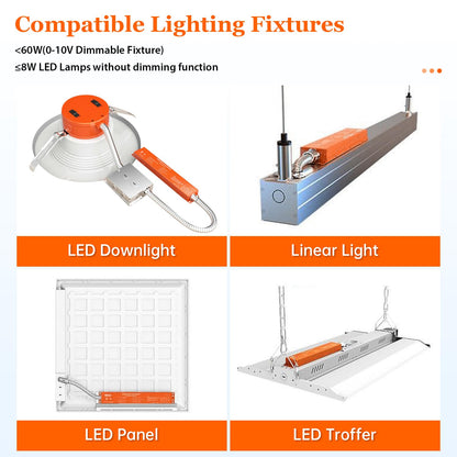 AC100V-347V Emergency LED Driver, Output 170VDC 8W Over 90mins Emergency Time, Retrofit Dimmable LED Light Fixture into Emergency System (UL Certified)