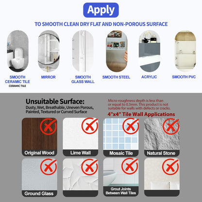 Grab Bars for Shower Seniors Elderly Heavy Duty Safety Grip No Drill (Gray)