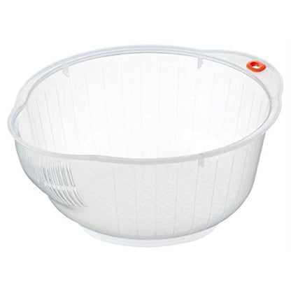 Dishware bowl — Inomata rice washing bowl with strainer, 2 quart