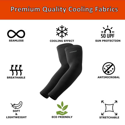 YQXCC arm sleeves — Cooling UV sun protection for sports activities