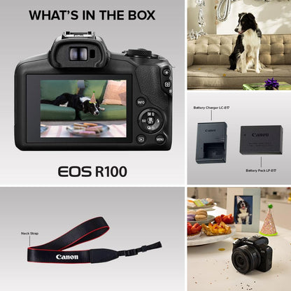 Digital camera — Canon EOS R100 with RF-S18-45mm lens kit