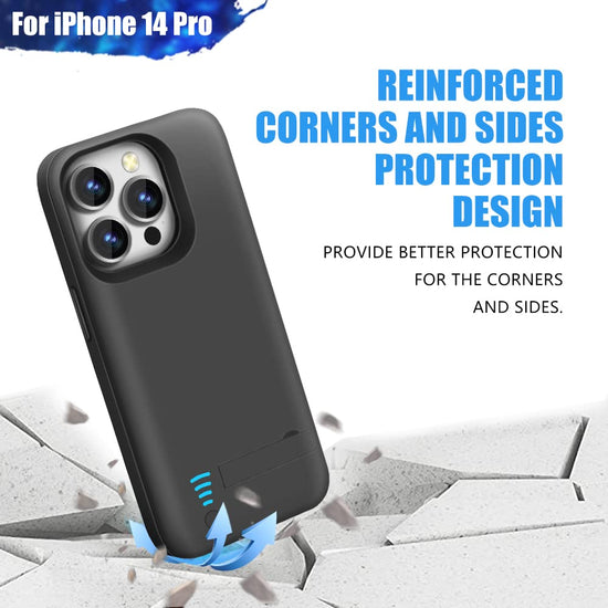 Sitong battery case for iPhone 14 Pro - 5000mAh rechargeable extended battery
