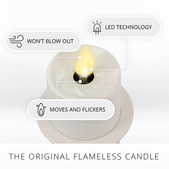 Luminara lamp — Flameless design with dusk to dawn auto sensor and real-flame effect technology