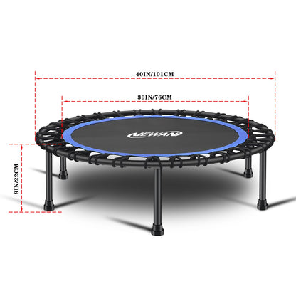 Newan trampoline – 40-48 silent fitness bungee rebounder for adults, max 330lbs limit