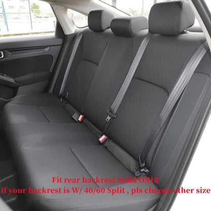 Vehicle seat cover — Custom fit waterproof leatherette for Honda Civic 2016-2021
